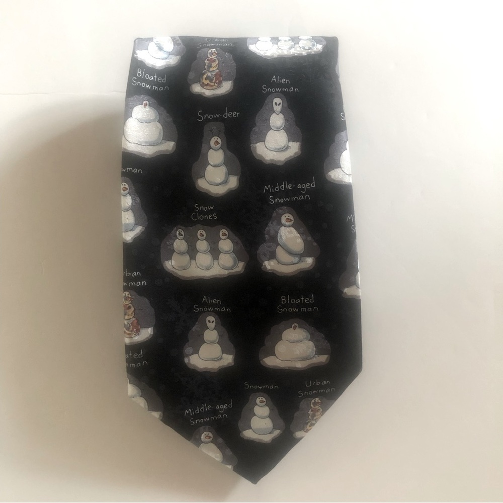 Christmas Tie Men Snowman Novelty Funny Gift American Greetings 2004